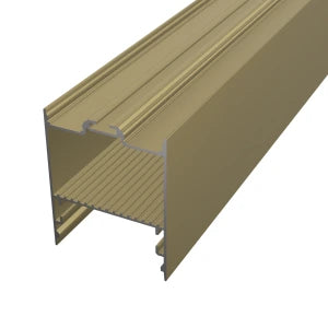 LED-Pendelleuchte mit Profil für direkte und indirekte Beleuchtung, Champagnergold eloxiertes Aluminium, 49 × 60 mm, SP1NCH – HUGOLED