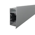 Dekoratives LED-Wandbeleuchtungsprofil mit beidseitiger Beleuchtung, silber eloxiertem Aluminium und opaler Abdeckung W417S – HUGOLED