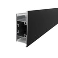 Decorative Wall-Mounted LED Strip Profile with Double-Sided Lighting, Black Anodized Aluminum with Opal Diffuser W417B - HUGOLED