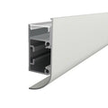 Decorative wall LED strip profile, white anodized aluminum with opal diffuser, W418W – HUGOLED