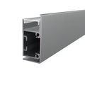 Dekoratives LED-Wandleuchtenprofil für LED-Streifen, silber eloxiertes Aluminium mit opaler Abdeckung W419S – HUGOLED