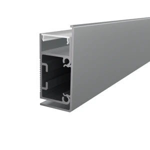 Dekoratives LED-Wandleuchtenprofil für LED-Streifen, silber eloxiertes Aluminium mit opaler Abdeckung W419S – HUGOLED