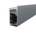 Decorative Wall-Mounted LED Strip Profile, Anthracite Anodized Aluminum with Opal Diffuser, W419GR - HUGOLED