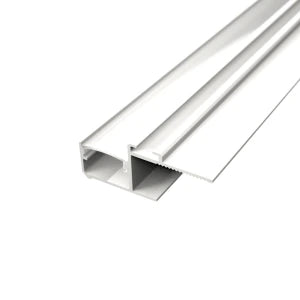 LED-Streifenprofil aus Gipskarton für indirekte Deckenbeleuchtung, weiß eloxiertes Aluminium