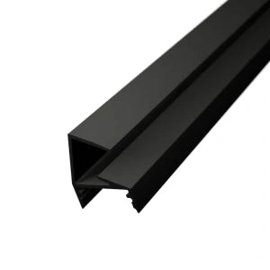 Aluminium-LED-Streifenprofil 8 mm, eloxiert schwarz, für die Beleuchtung von Glasregalen