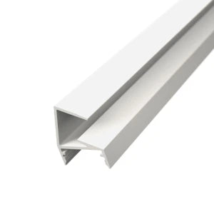Aluminium-LED-Streifenprofil, 8 mm, eloxiert weiß, für die Beleuchtung von Glasregalen