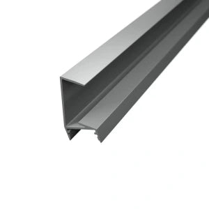 Aluminium-LED-Streifenprofil 18,2 mm für Regalböden aus Möbelplatten, eloxiert silberfarben