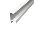 Aluminum LED strip profile, 18.2 mm, anodized white, for shelf lighting in furniture panels