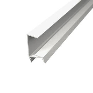 Aluminium-LED-Streifenprofil, 18,2 mm, für die Regalbeleuchtung an Möbelplatten, weiß eloxiert