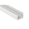 Aluminiumprofil für LED-Streifen, silbern eloxiert, breit, ILEDO, mit matter Abdeckung