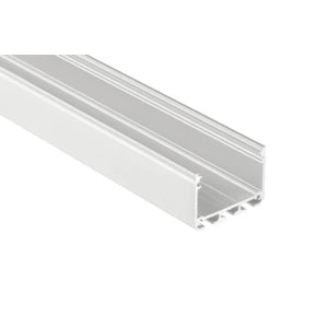 Aluminiumprofil für LED-Streifen, silbern eloxiert, breit, ILEDO, mit matter Abdeckung