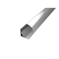 Aluminium-Eck-LED-Profil LP202W, weiß eloxiert, mit opaler Abdeckung