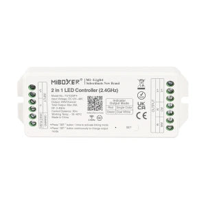 Miboxer 2-in-1 (EINFARBIG/CCT) leistungsstarker Universal-LED-Streifen-Controller 12–24 V 20 A