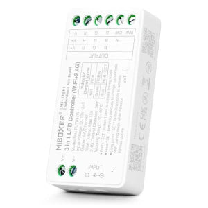 Miboxer FUT037W+ 3in1 (RGB/RGBW/RGB-CCT) univerzális LED szalag vezérlő RF 12-24V 12A WIFI TUYA MESH