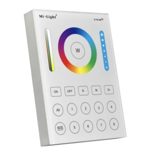 Miboxer 8-channel wall-mounted touch remote control panel for white and colored LED strips and lights