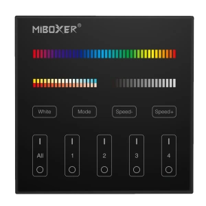 Mi-Light RGB-CCT LED 4 csatornás fali távirányító Fekete