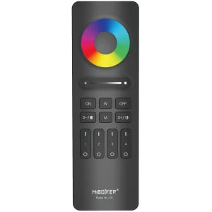 Miboxer FUTC5 Black 4-Zone Universal RGB-CCT Remote Control