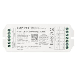 Miboxer PR5 Multifunkciós (5in1) LED szalag vezérlő max.960Watt 20A 12-48VDC