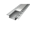 Aluminium-LED-Profil R8 zum Einlassen in Gipskarton, silber eloxiert, mit opaler Abdeckung