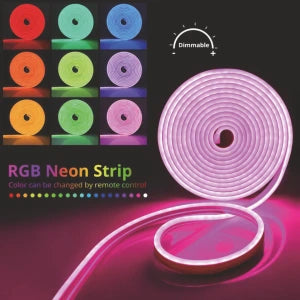 LED NEON FLEX RGB 12V 9,6W/M IP65 (5x13mm, Vághatóság: 10mm) neon reklámokhoz