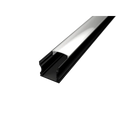 Aluminium LED profil SF2 fekete színű eloxált opál fedővel