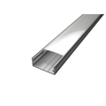 Alumínium LED profil SURFACE 3 ezüst színű eloxált opál fedővel