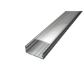 Aluminium-LED-Profil SURFACE 3, silber eloxiert, mit klarer Abdeckung