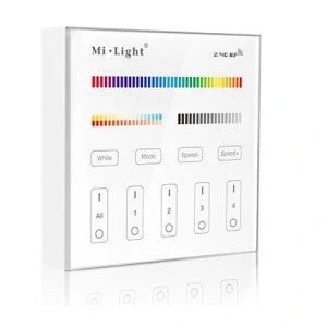 Kabelloser Netzwerk-Wand-Touch-Controller für RGB + Kalt-/Warmweiß (CCT), 2,4 GHz